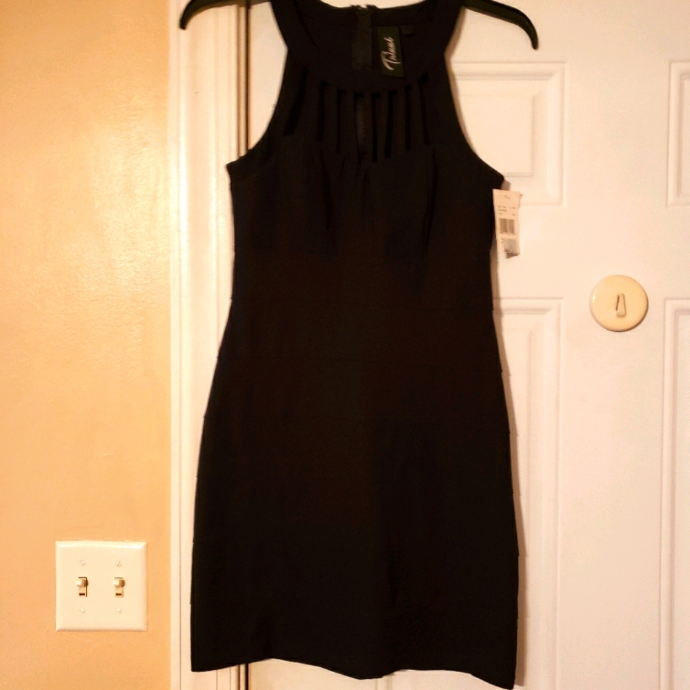 Trixxi Juniors black high neck dress, size 5